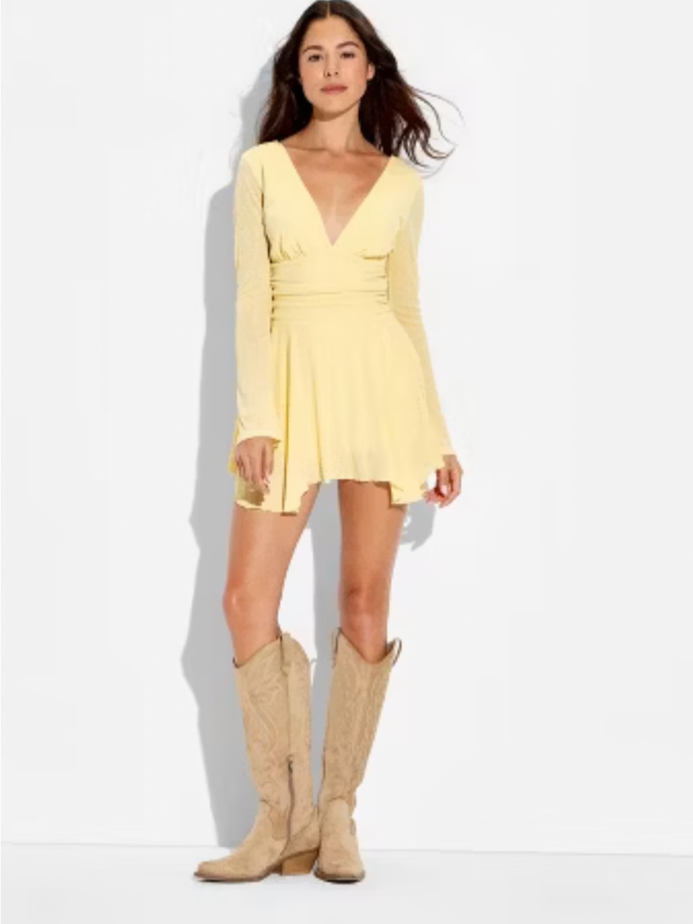 Target Yellow V-Neck Romper - Picture 3 of 4